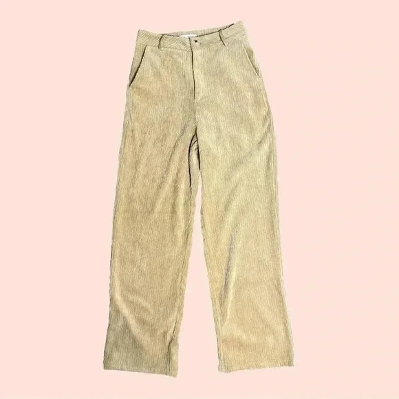 little lies Pants - Little Lies Tan Corduroy Pants Slacks Small